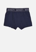MINOTI - Teen boys 3 pack stripe/solid boxers - blue