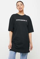 Converse - Oversized wordmark tee - converse black