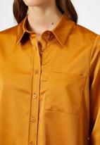 Koton - Classic neck shirt - mustard