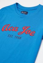 Aca Joe - Boys aca joe emb velt T-shirt - electric blue