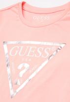 GUESS - Long sleeve classic triangle tee - pink