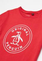 Original Penguin - Logo stamp - red ochre