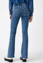 Koton - Wide leg trousers cotton high waist - medium indigo