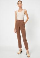 Koton - High waist carrot trousers - brown