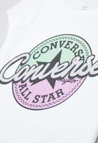 Converse - Cnvg rhinestone script ctp tee - white