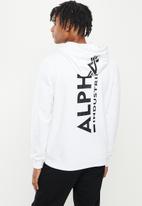 Alpha Industries - A.1 backprint hoody - white