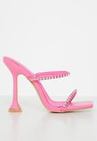 Public Desire - Aura square toe heel - pink