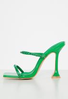 Public Desire - Aura square toe heel - green