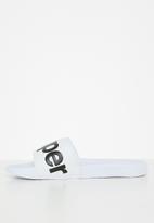 Superdry. - Classic superdry pool slide - white
