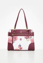 POLO - Floral shopper bag - berry