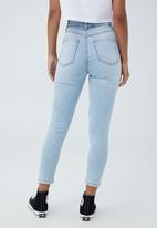 Cotton On - High rise cropped super stretch - swell blue pockets