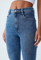 Cotton On - High rise cropped super stretch - reef blue pockets