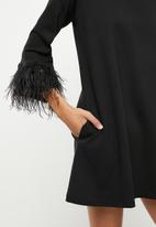 Me&B - Bellow sleeve cuff detail dress - black