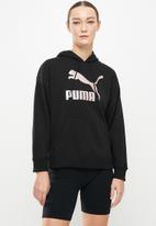PUMA - Classic metallic logo hoodie - black