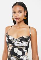 Missguided - Cowl cami midaxi dress floral - black