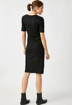 Koton - Short sleeve slit detailed dress - black