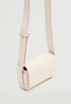 MANGO - Flap cross-body bag - off white