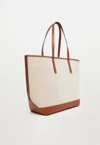 MANGO - Canvas shopper bag - neutral