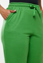 Me&B - Plus cotton fleece pants - green