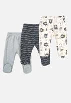 MINOTI - 3-pack baby leggings - grey & multi