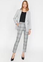 Koton - Check trousers - grey checkered