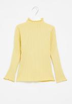 POP CANDY - Girls lettuce turtle neck - yellow