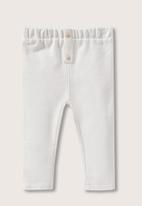 MANGO - Trousers espin - white