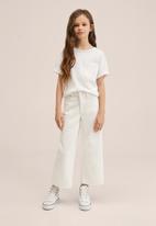 MANGO - Jeans culotte - white