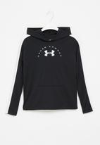 Under Armour - Tech graphic long sleeve hoodie - black & white