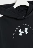 Under Armour - Tech graphic long sleeve hoodie - black & white