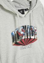 DC - DC grey brand graphic hoodie - heather grey