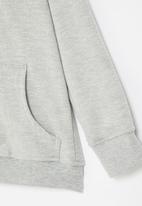DC - DC grey brand graphic hoodie - heather grey