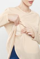 edit Maternity - Maternity nursing blouse - natural beige
