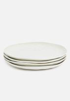 Sixth Floor - Gloss dinner plate set of 4- cream