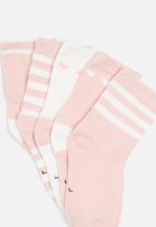 POP CANDY - Girls 5 pack stripe socks - pink & white
