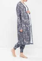 edit Maternity - Maternity knit soft touch gown - dark base foilage