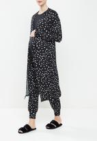 edit Maternity - Maternity knit soft touch gown - black print