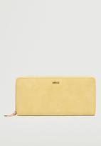 MANGO - Zip wallet - pastel yellow