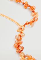 MANGO - Crystal bead necklace - orange 