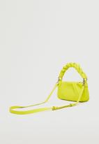 MANGO - Crossbody bag with twisted strap - lime