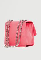 MANGO - Flap crossbody bag - bubblegum pink