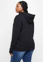 POLO - Plus womans logo hoodie - black
