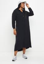 dailyfriday - Maxi shirt dress1 - black