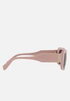 Michael Kors Eyewear - Corfu rectangle sunglasses - pink solid