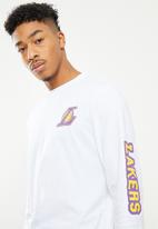 NBA - Lakers logo long sleeve printed t-shirt - white