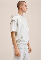 MANGO - Sweatshirt sleeveless xale - light heather grey