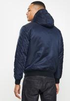 Superdry. - Hooded bomber - eclipse navy