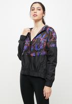 Koton - Hooded flower printed jacket - black 