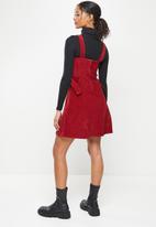 Koton - Sleeveless midi belt detailed dress - burgundy