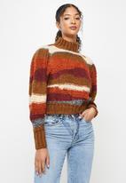 Koton - Striped patterned sweater - brown 